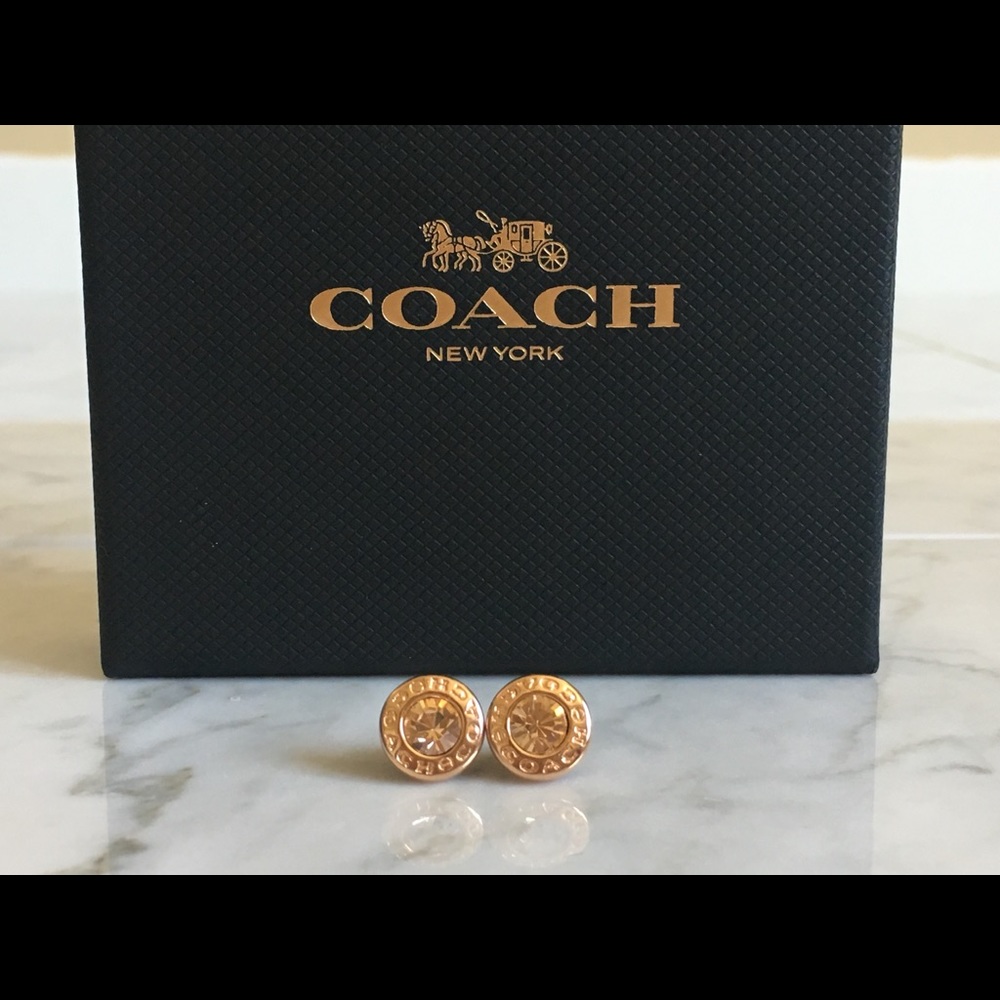 🎉Clearance🎉Coach Rose Gold Stud Earrings